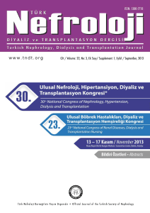 Türk Nefroloji, Diyaliz ve Transplantasyon