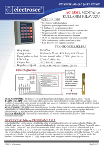 AC-03ML Metal Şifre Cihazı