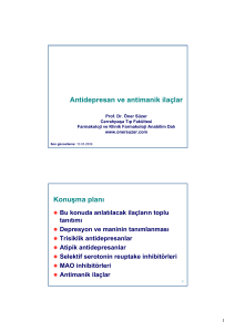 Antidepresan ve antimanik ilaçlar