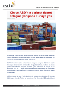 Çin ve ABD`nin serbest ticaret anlaşma yarışında Türkiye yok