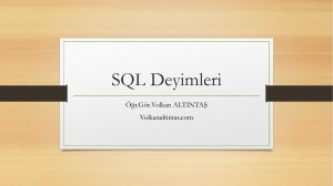 SQL Deyimleri