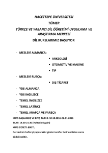 hacettepe üniversitesi tömer türkçe ve yabancı dil öğretimi uygulama