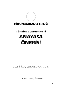 anayasa önerisi - Türkiye Barolar Birliği Yayınları