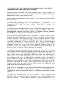 Arnavutluk devletinin Milli Arşivindeki Osmanlı el yazması belgeler