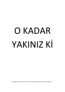 Nureddin Yıldız`ın 20.10.2014 tarihli (1.) Ankara