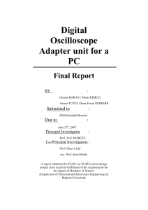 Digital Oscilloscope Adapter unit for a PC