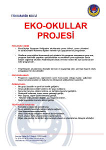 eko-okullar projesġ - ted karabük koleji