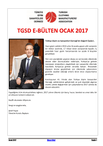 TGSD E-BÜLTEN OCAK 2017