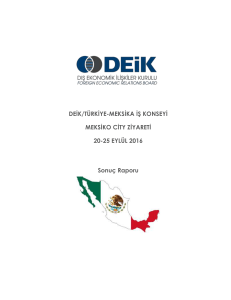 DEİK/TÜRKİYE-MEKSİKA İŞ KONSEYİ MEKSİKO CİTY