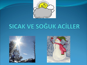 sıcak ve soğuk aciller - Ankara Üniversitesi Açık Ders Malzemeleri