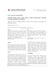 Cukurova Medical Journal Patolojik kırıkla ortaya çıkan primer kemik