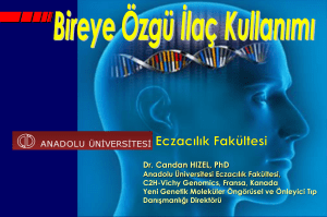Farmakogenetik - Anadolu Üniversitesi Eczacılık Fakültesi