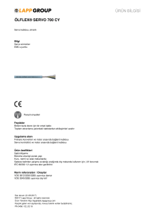ürün bilgisi ölflex® servo 700 cy - Lapp Kablo