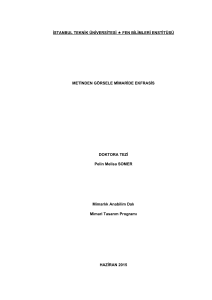 istanbul teknik üniversitesi fen bilimleri enstitüsü doktora tezi haziran