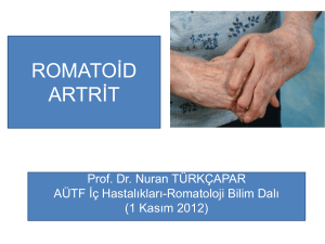 romatoid artrit - Romatizmal Hastalıklar Enfeksiyon Romatoloji Prof