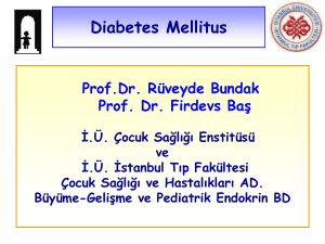 Diabetes Mellitus - İstanbul Tıp Fakültesi