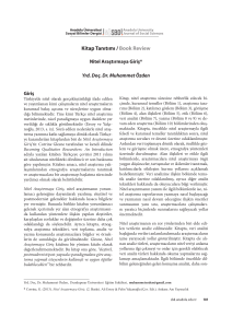 Kitap Tanıtımı / Book Review - Anadolu Üniversitesi Sosyal Bilimler