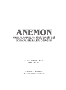 anemon - DergiPark