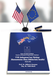 TTIP Anlaşmasının Türkiye Ekonomisi_SON.indd