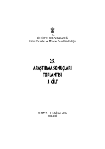 ARATIRMA 3. CLT.indd - Kültür Varlıkları ve Müzeler Genel Müdürlüğü