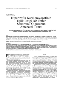 Hipertrofik Kardiomyopatinin Eşlik Ettiği Bir Potter Sendromu
