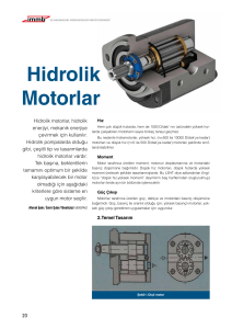 Hidrolik Motorlar - Hidropaks hidrolik