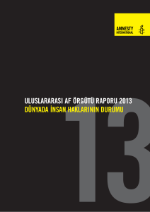 Uluslararası Af Örgütü Yıllık Rapor 2013