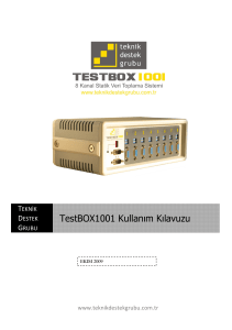 TestBOX1001 Kullanım Kılavuzu