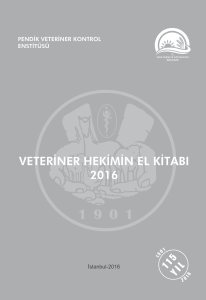 İstanbul-2016 - Veteriner Kontrol Enstitüsü Müdürlükleri