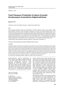 Farklı Fiksasyon Protokolleri ile Sperm Kromatin Kondansasyon