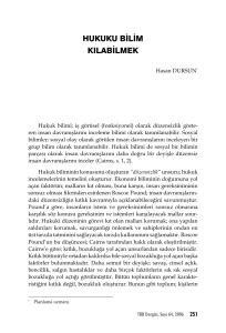 hukuku bilim kılabilmek - Türkiye Barolar Birliği Dergisi