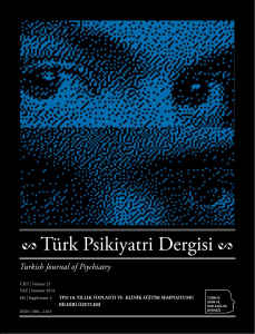 2 Türk Psikiyatri Dergisi 2 - Turkish Journal of Psychiatry