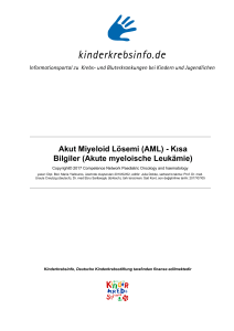 Akut Miyeloid Lösemi (AML) - Kısa Bilgiler (Akute