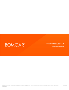 Bomgar 13.1 Yönetici Kılavuzu | Kurumsal Lisanslama