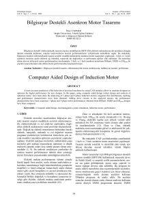 Bilgisayar Destekli Asenkron Motor Tasarımı