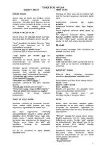 türkçe ders notları 1 - Pazarören Anadolu Lisesi
