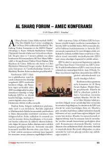 al sharq forum – amec konferansı