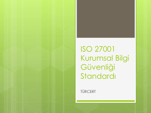 ISO 27001 Kurumsal Bilgi Güvenliği Standardı