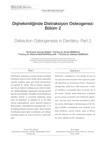 Dişhekimliğinde Distraksiyon Osteogenez