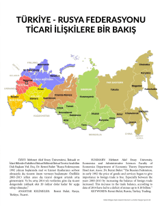 türkiye - rusya federasyonu ticari ilişkilere bir bakış