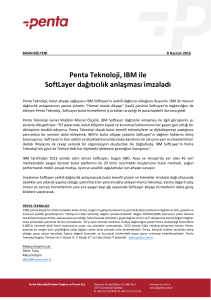 Penta Teknoloji, IBM ile SoftLayer dağıtıcılık anlaşması imzaladı