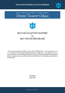 2012 Faaliyet Raporu ve 2013 İş Programı