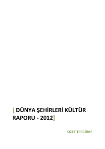 dünya şehirleri kültür raporu - 2012