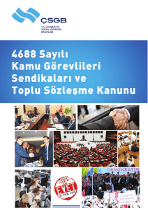 4688 sayılı kamu görevlileri sendikaları ve toplu sözleşme kanunu(1)