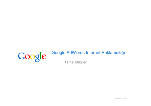 Google AdWords Internet Reklamcılığı Google