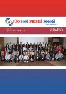 2013 / 02 Türk Tıbbi Onkoloji Derneği Bülteni
