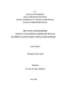 2007 genel seçimlerinde adalet ve kalkınma partisi`nin siyasal