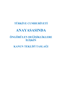 türkiye cumhuriyeti anayasasının bazı maddelerinin