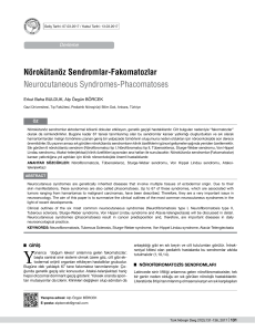 Nörokütanöz Sendromlar-Fakomatozlar Neurocutaneous