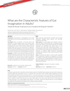 What are the Characteristic Features of Gut Invagination in Adults?